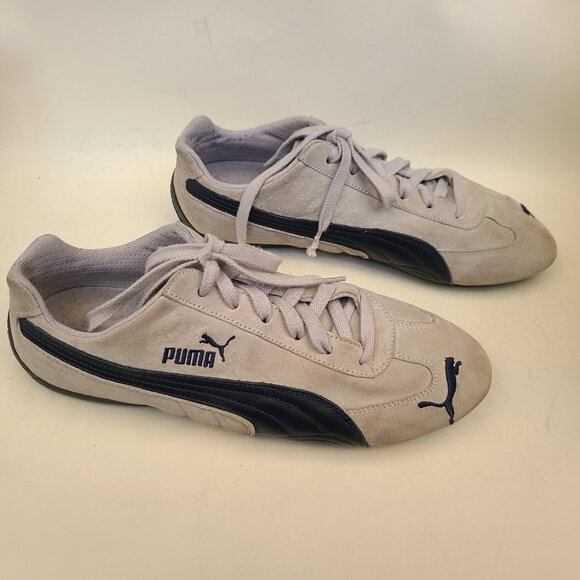 Vtg Puma Speedcat OG Suede Sneaker EU 42.5 Lt Gray White Navy Mostro Japanese - Picture 7 of 16